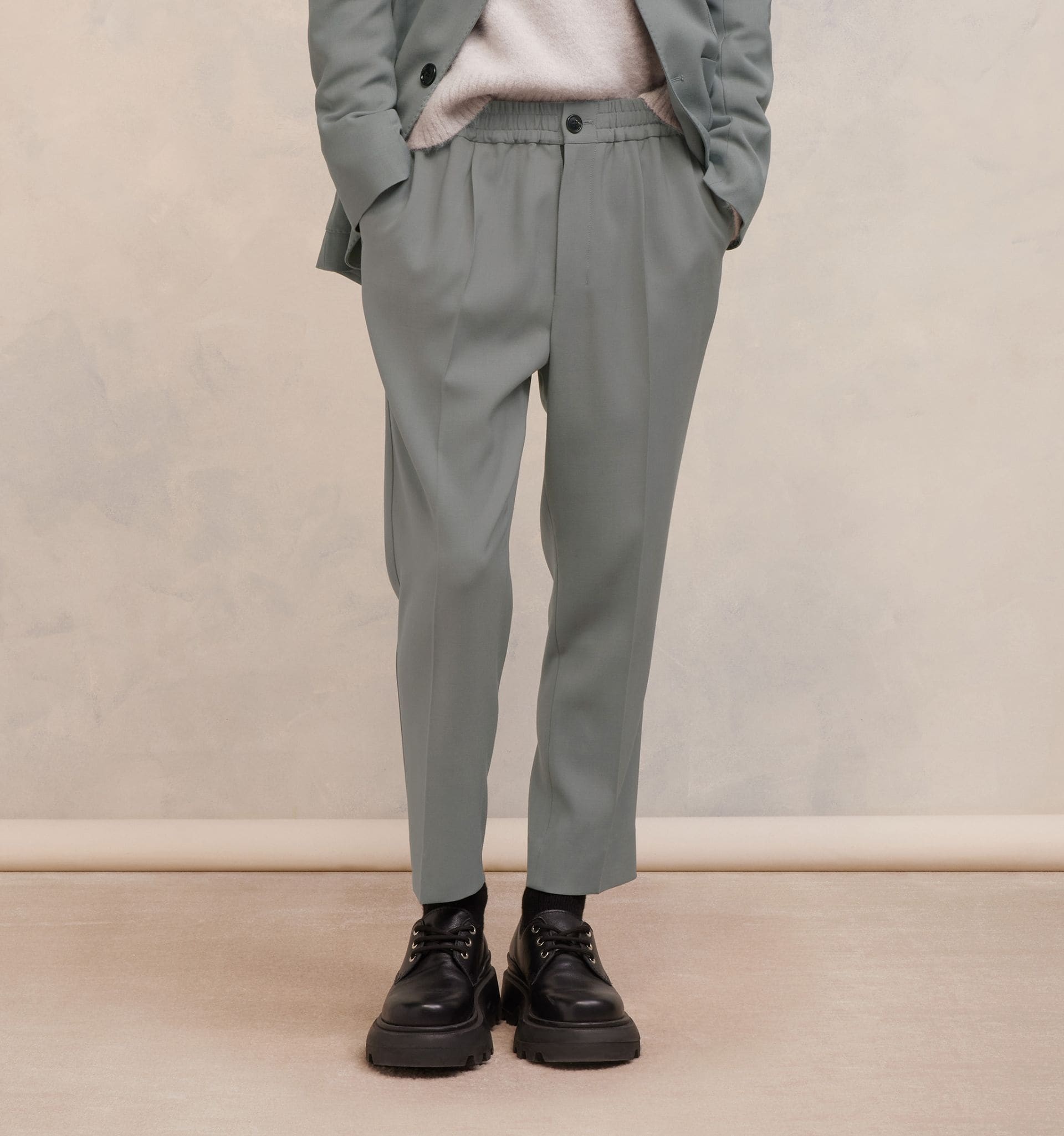 Elasticated Waist Cropped Fit Trousers - 6