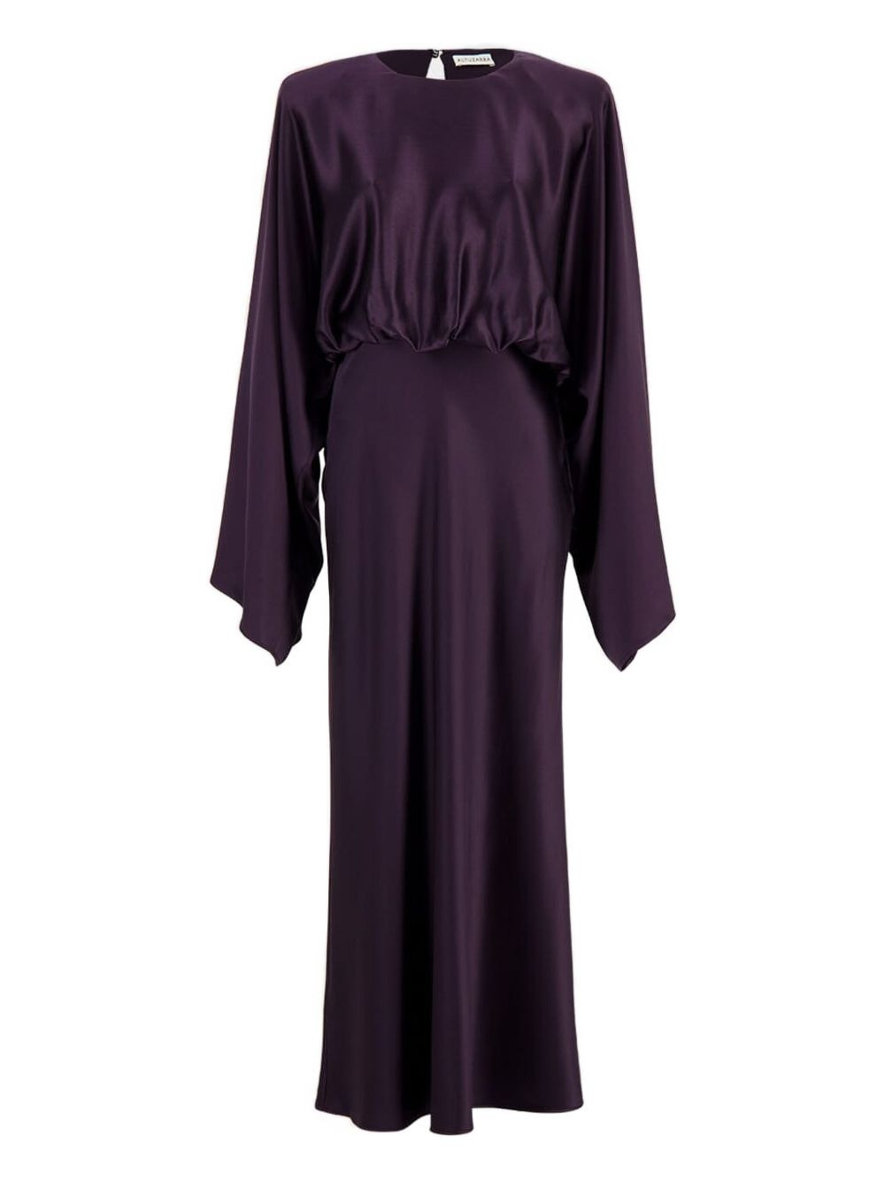 Evinka long-sleeve gathered silk dress - 1
