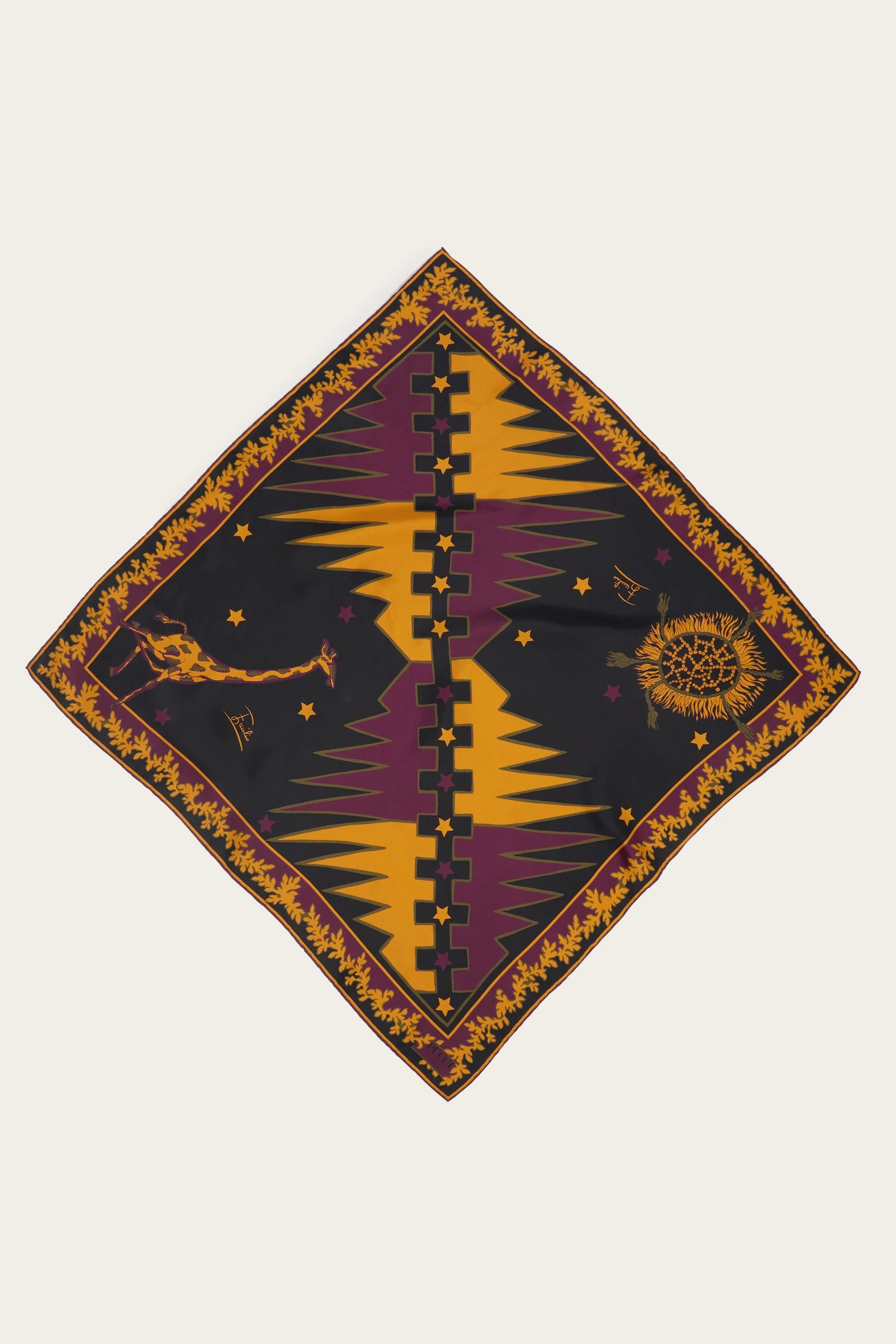 VALDIMONTONE PRINT SILK SCARF - 1
