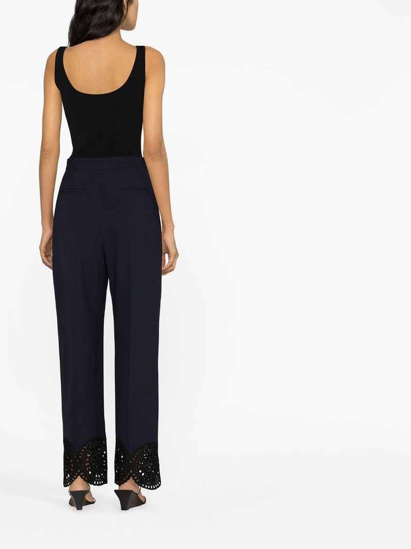 broderie anglaise-trimmed trousers 3