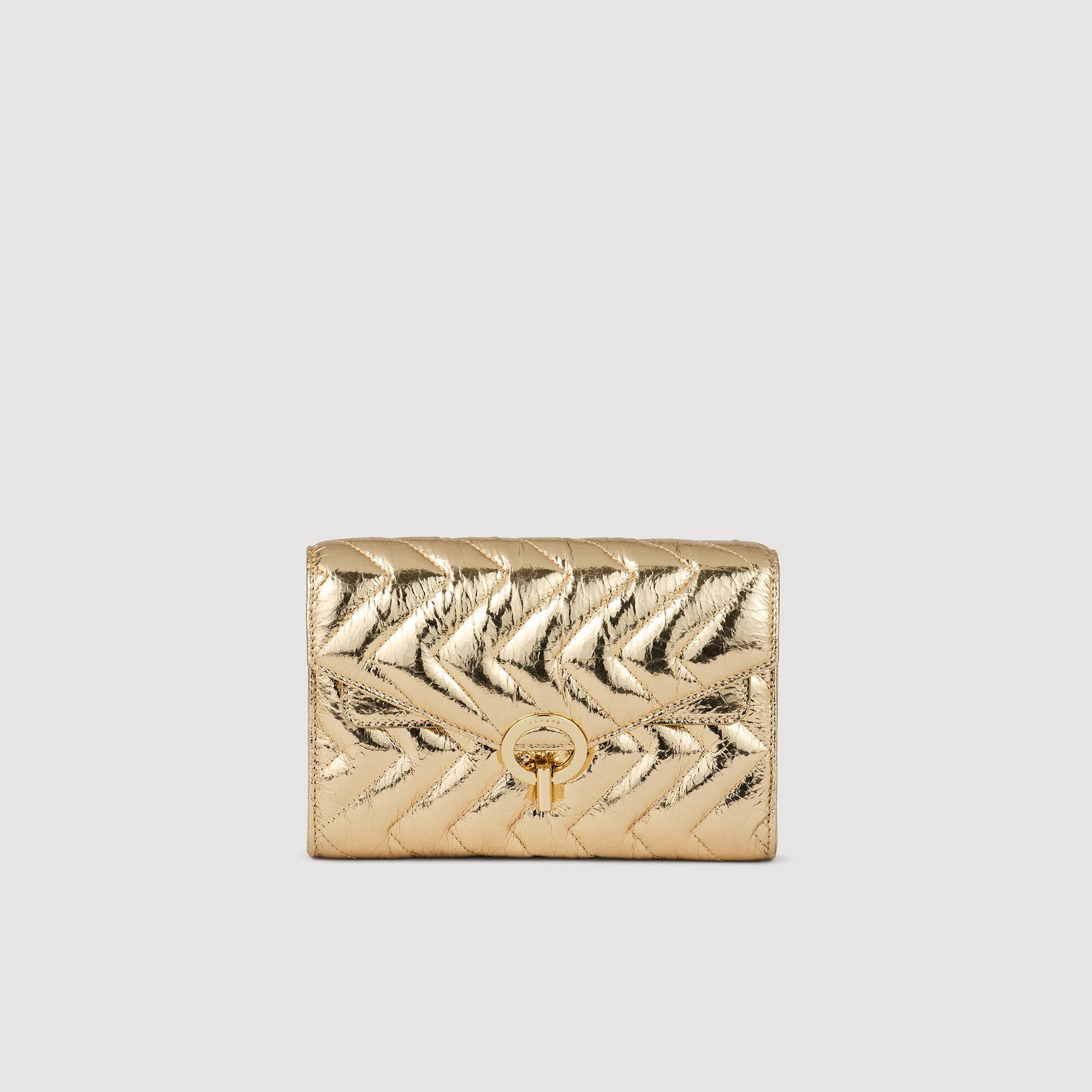 CRACKLED LEATHER CROSSBODY BAG - 2