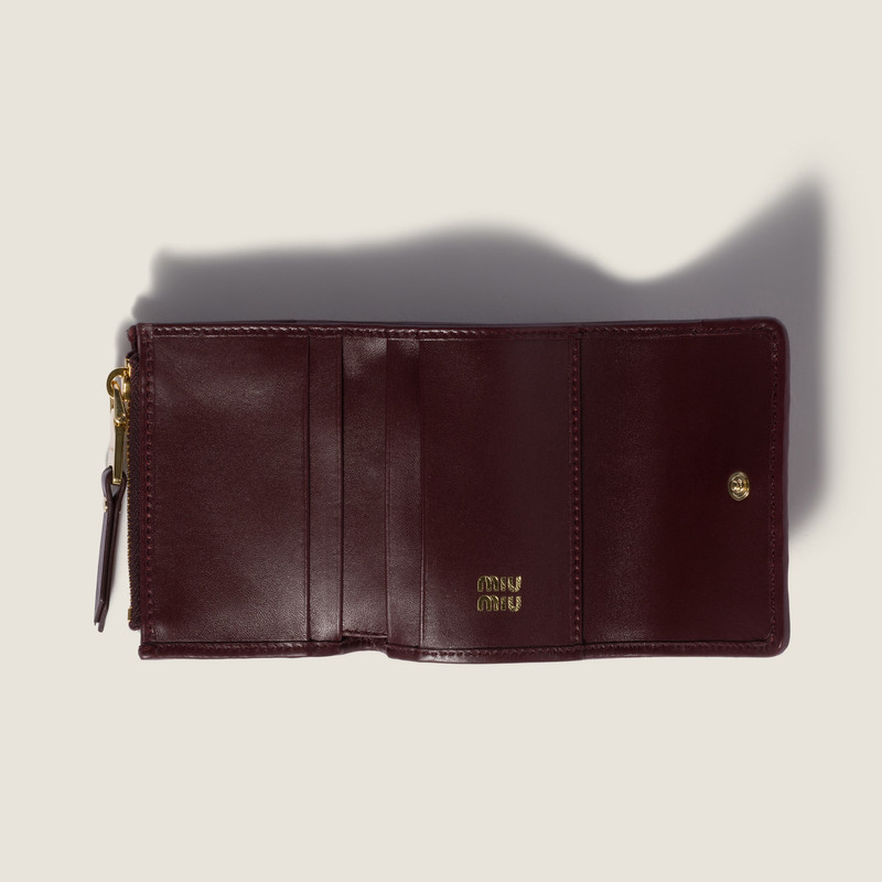 Miu Miu Matelassé nappa leather small wallet outlook