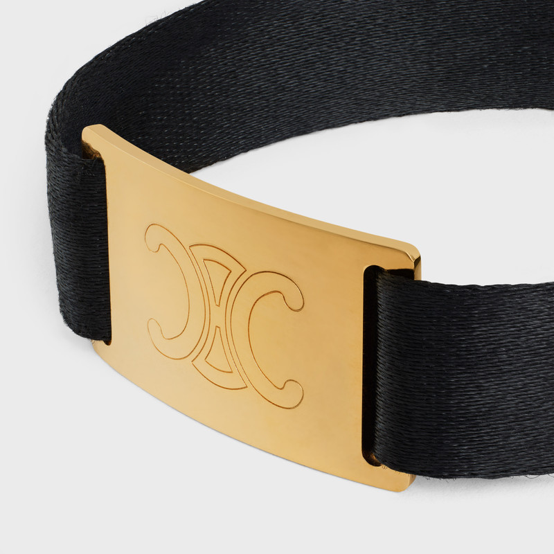 CELINE Celine At the Wiltern Bracelet in Brass with Gold Finish and Polyester outlook