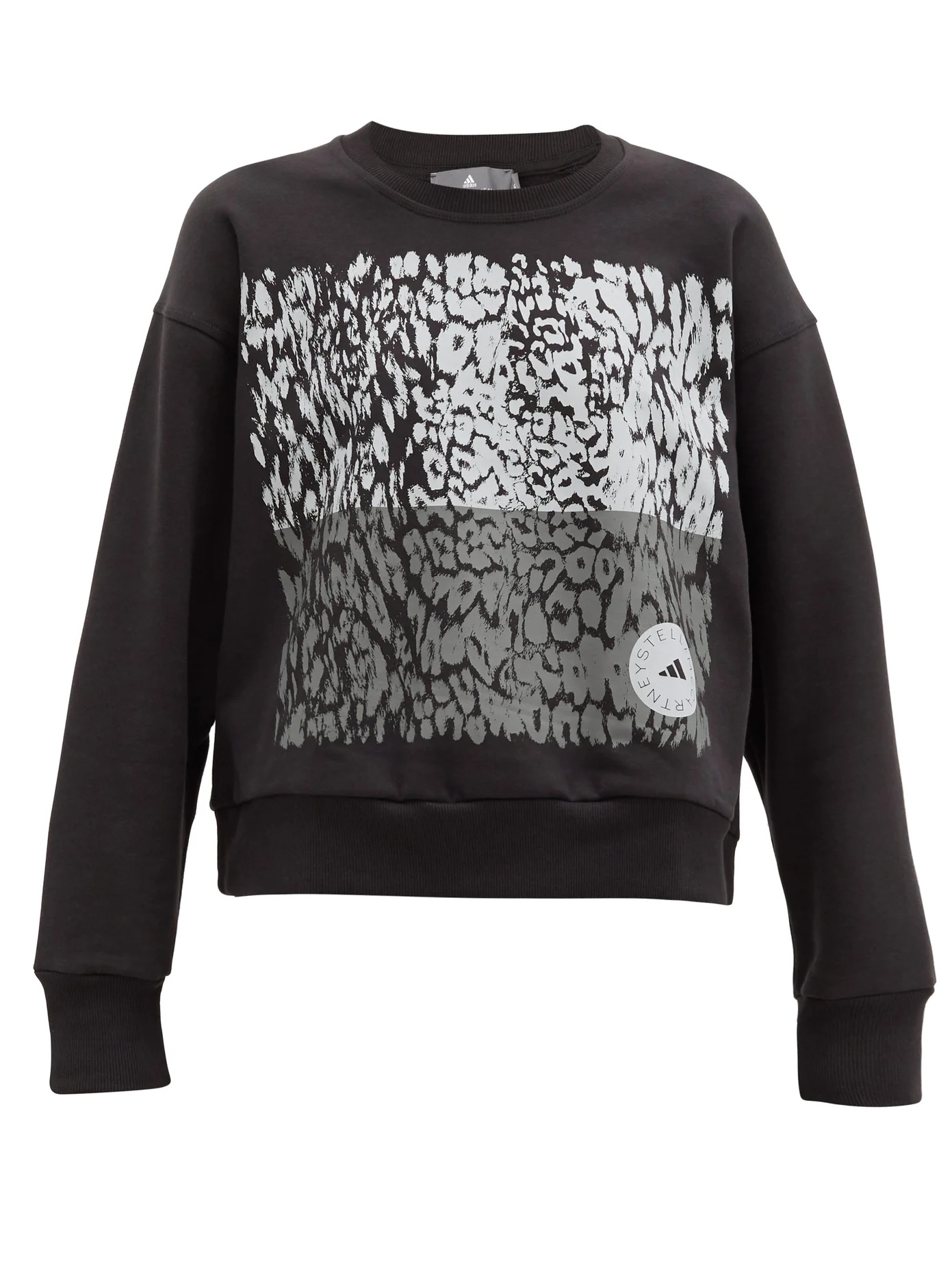 Leopard-print cotton-blend sweatshirt - 1