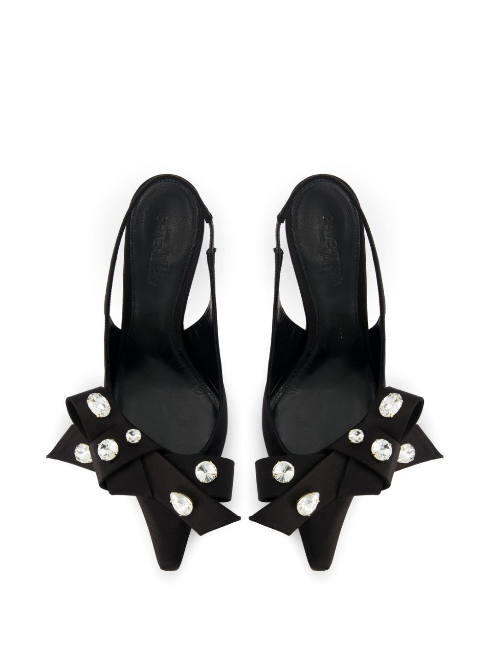 75mm bow-detailing slingback pumps - 3