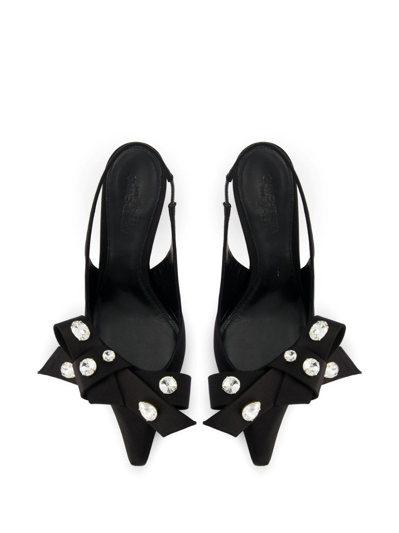 75mm bow-detailing slingback pumps 3