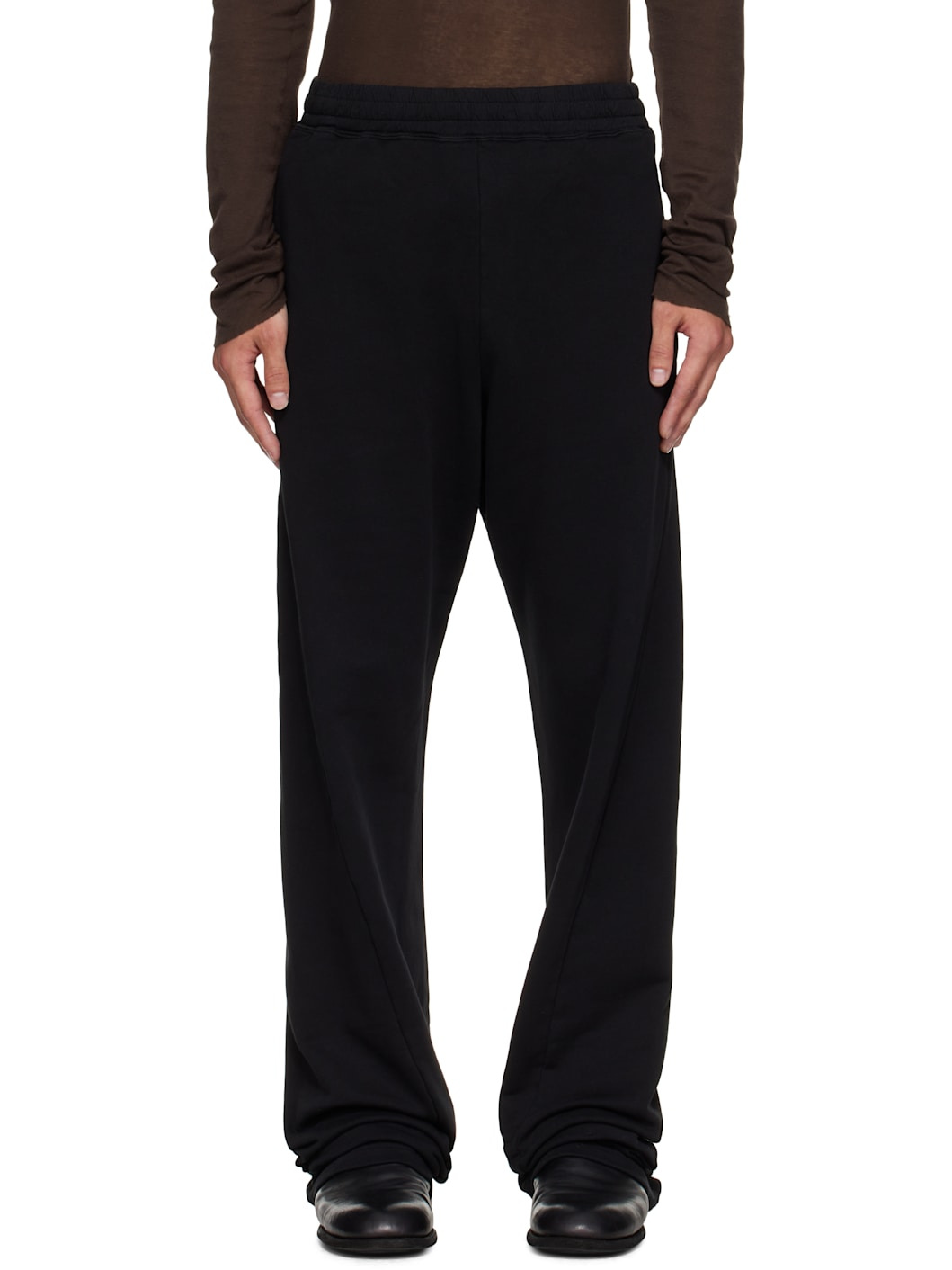 Black Drawstring Sweatpants - 1