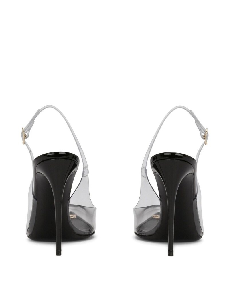 transparent-detail sling-back pumps - 3