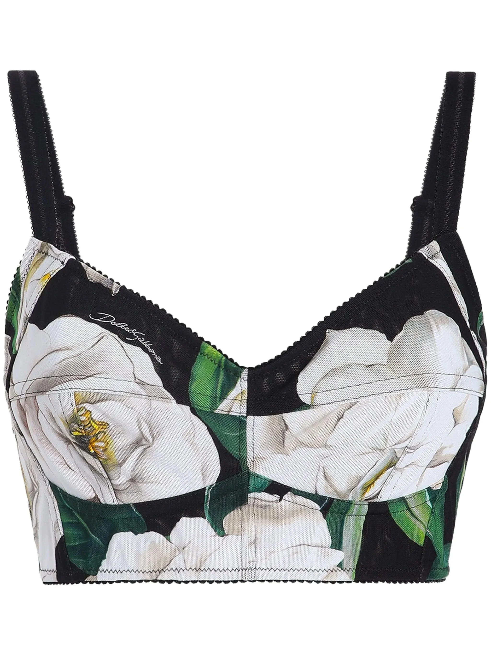 printed bustier top - 1