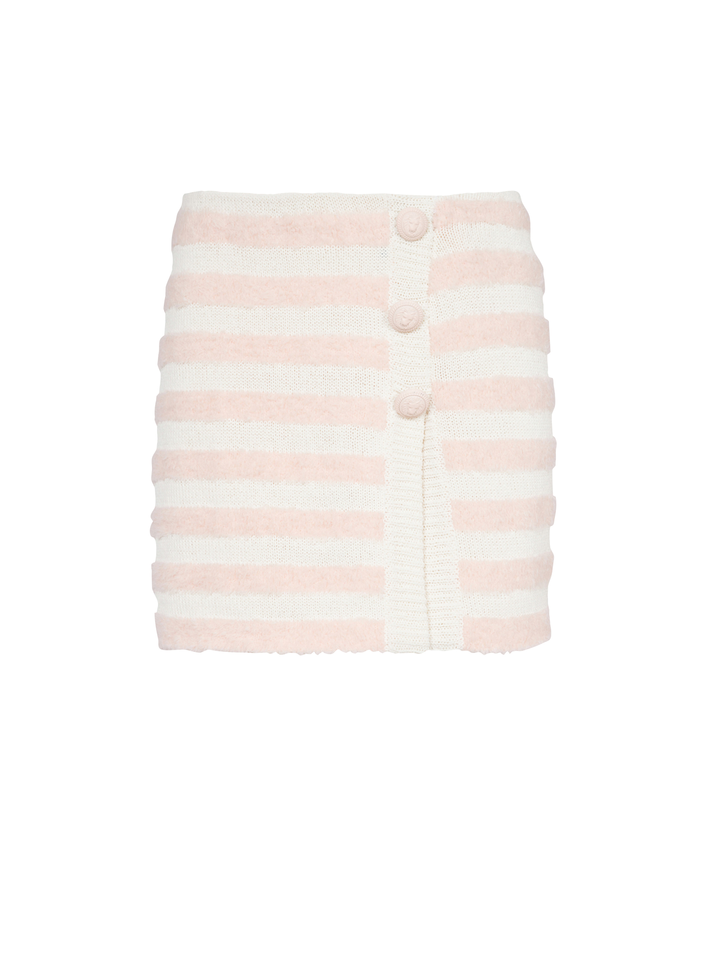 Short striped tweed skirt - 1
