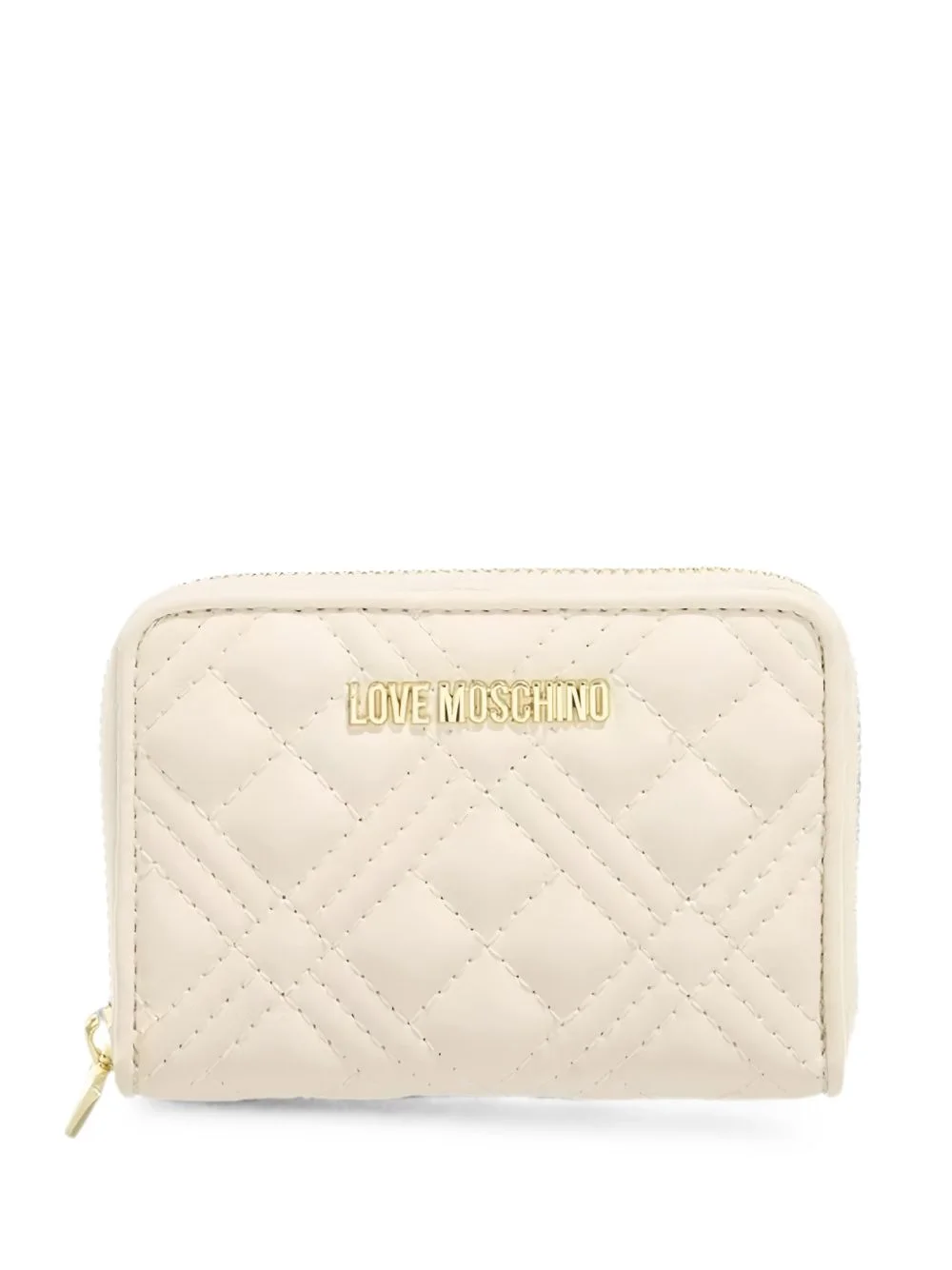 quilted logo-lettering wallet - 1