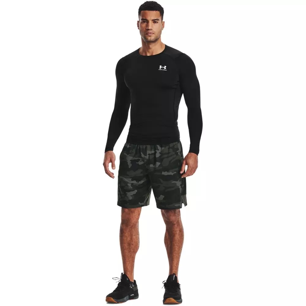 Men's "Black" HeatGear Long-Sleeve Compression Shirt - 4