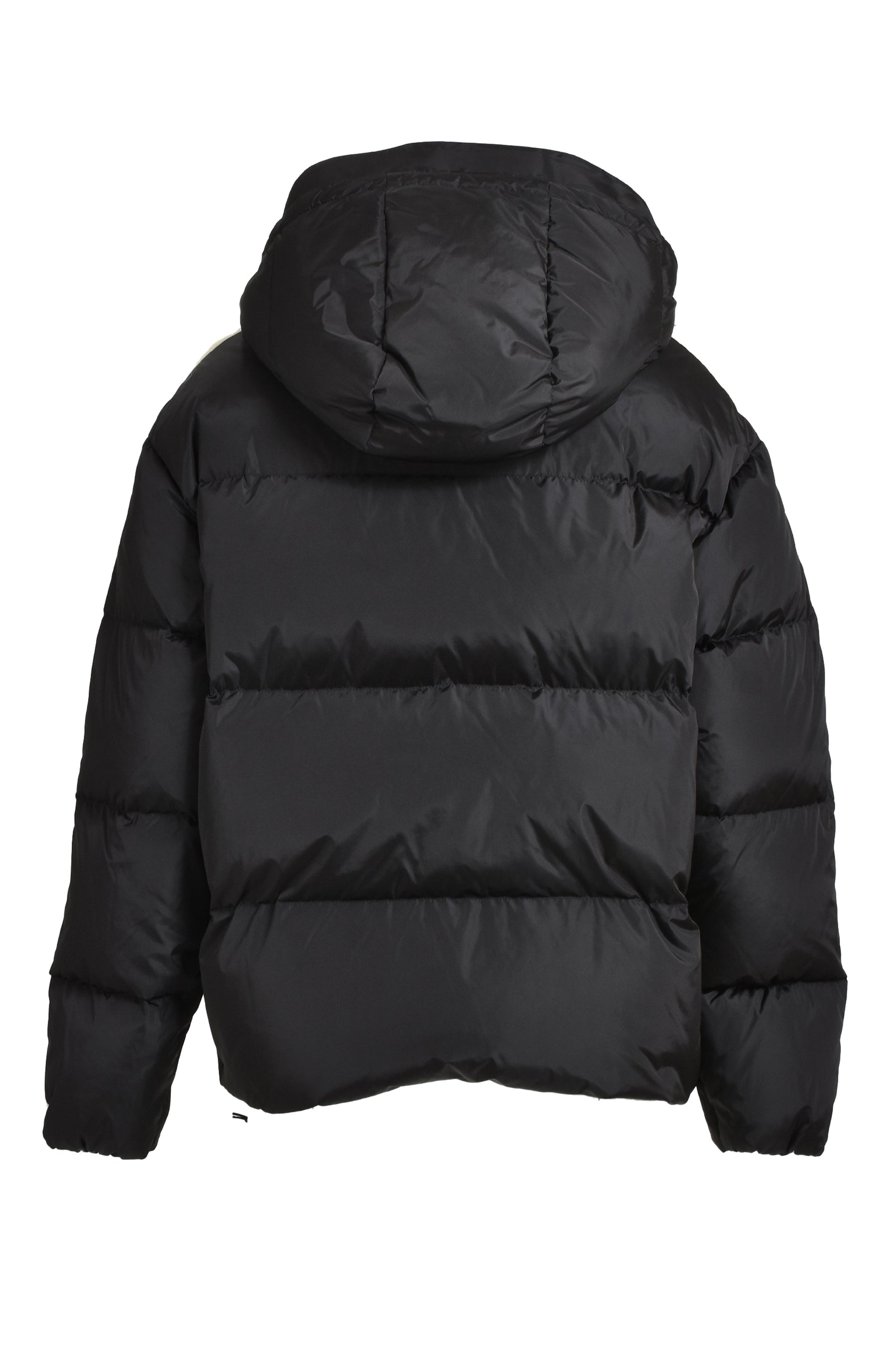 HOODED TRACK DOWN JKT / BLK OFF WHT - 2