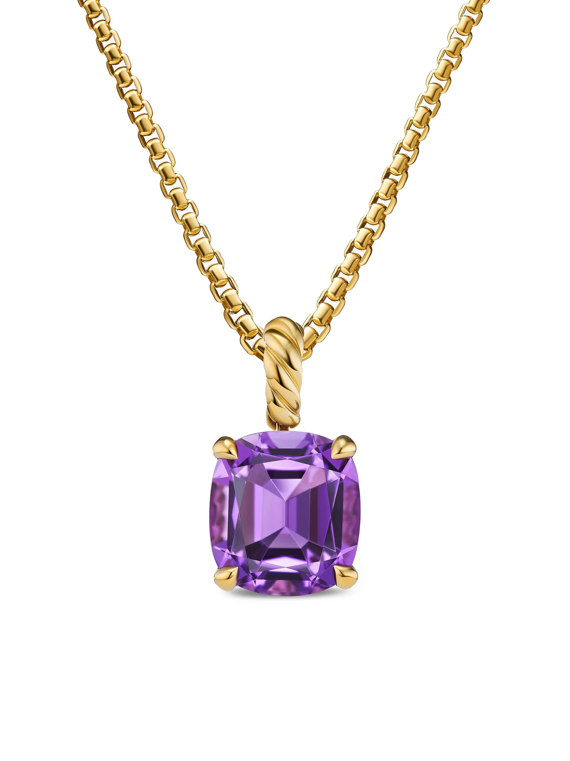 Women's Marbella Pendant in 18K Yellow Gold - Amethyst - 1