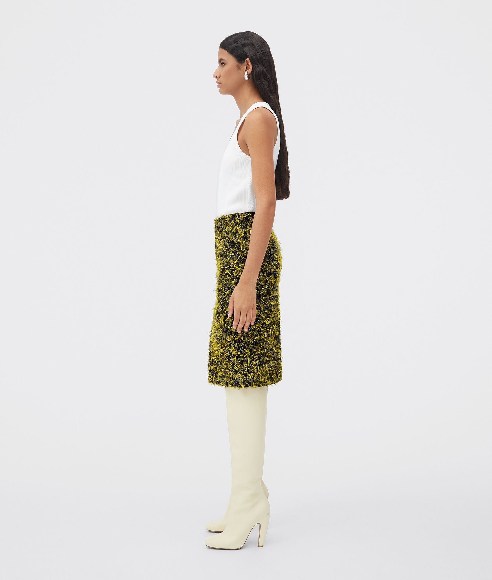 fil coupé wool skirt - 2