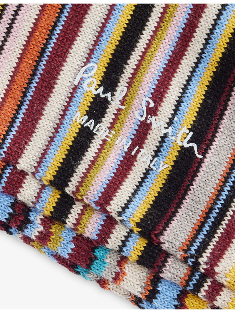 Paul Smith Signature-Striped Stretch Cotton-Blend Socks outlook