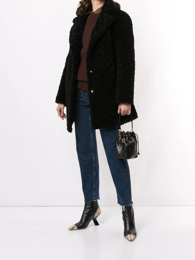 Yves Salomon fluffy wool coat outlook