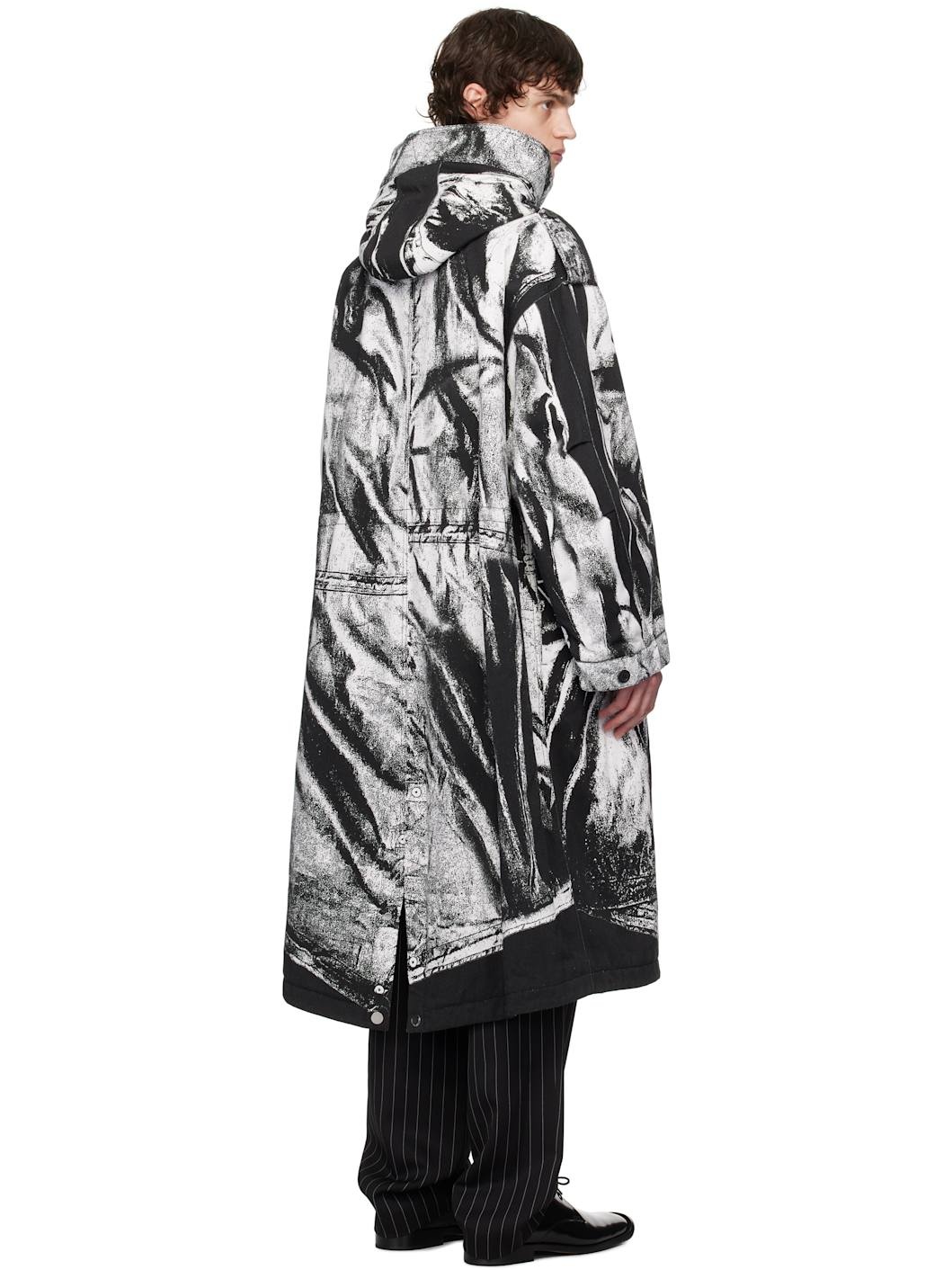 Black & White 'The Trompe-L'œil' Coat - 3