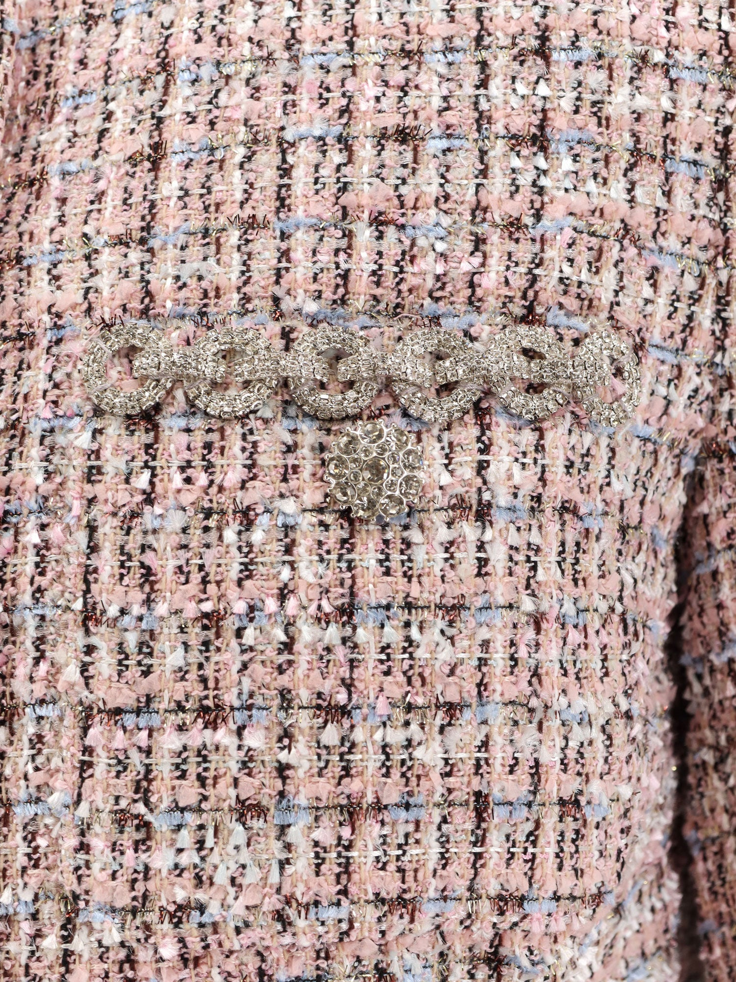 Self Portrait Bouclé Fabric Blazer With Jewels Profiles - 3