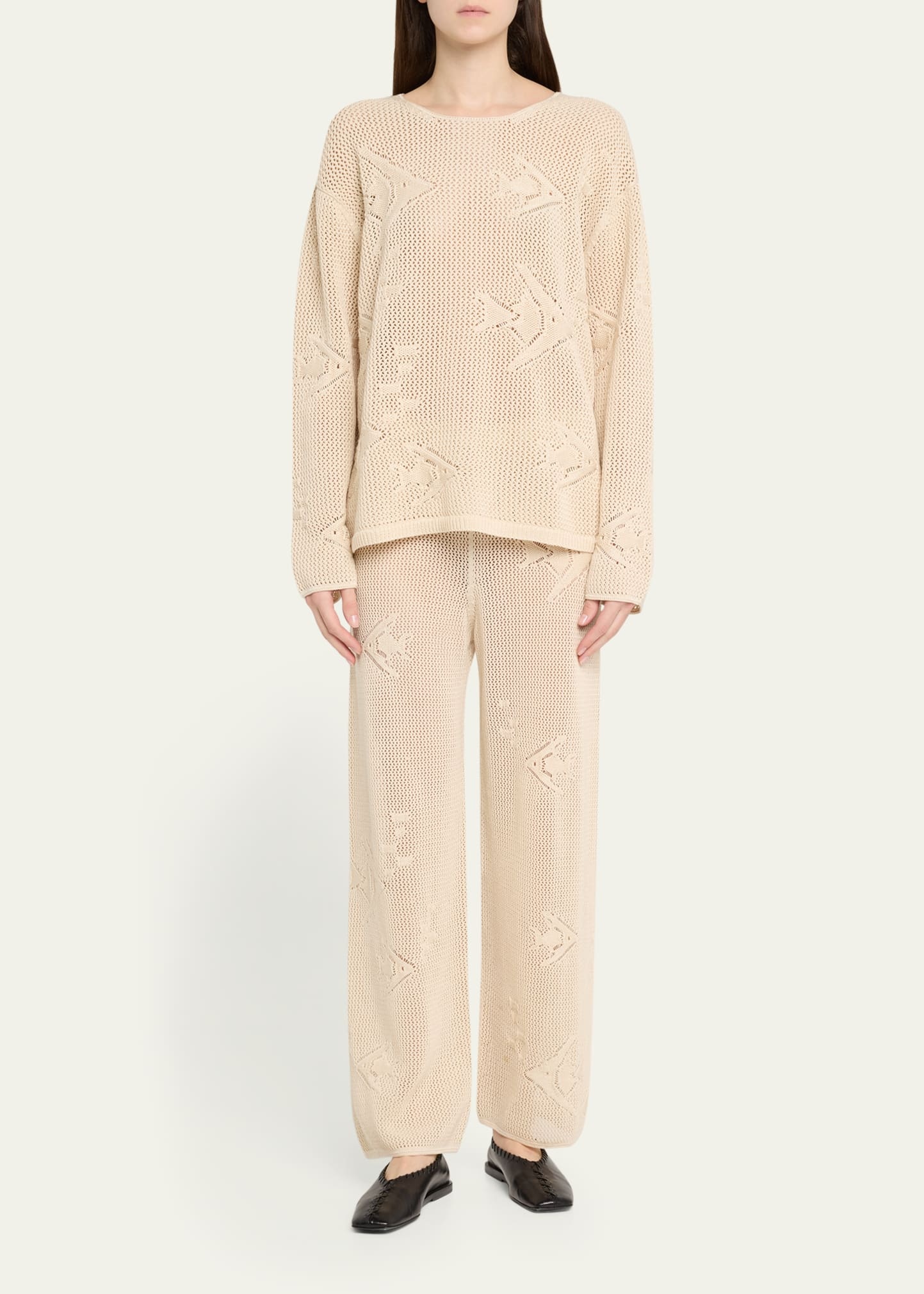 Angel Fish Knit Lace Joggers - 2