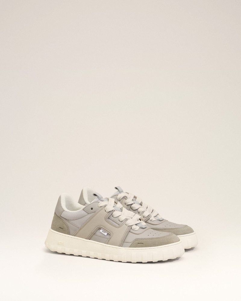 GREY COWHIDE LEATHER A WALK SNEAKERS 3
