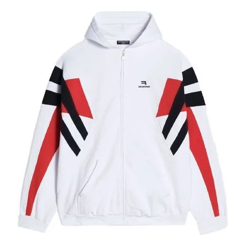 남성 Sporty B 추적 흰색 재킷 - 1