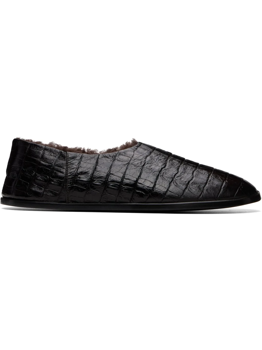 Brown Crocodile Slippers - 1
