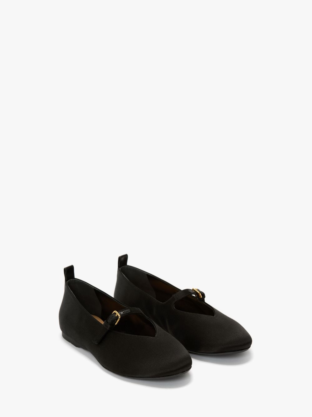 SATIN BALLERINAS WITH STRAP - 2