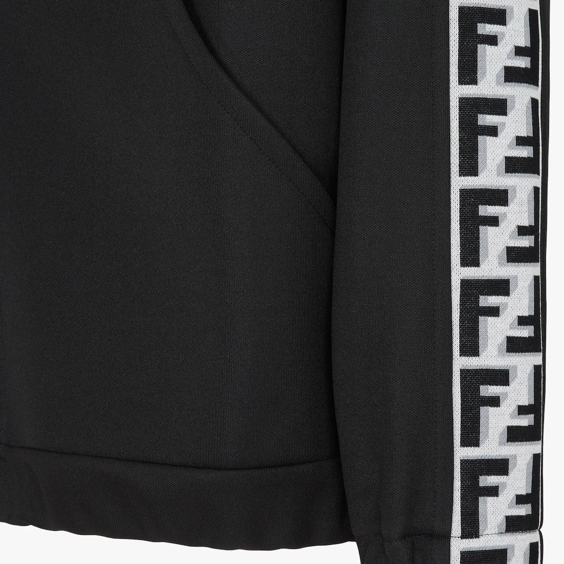 Black jersey reversible sweatshirt - 3