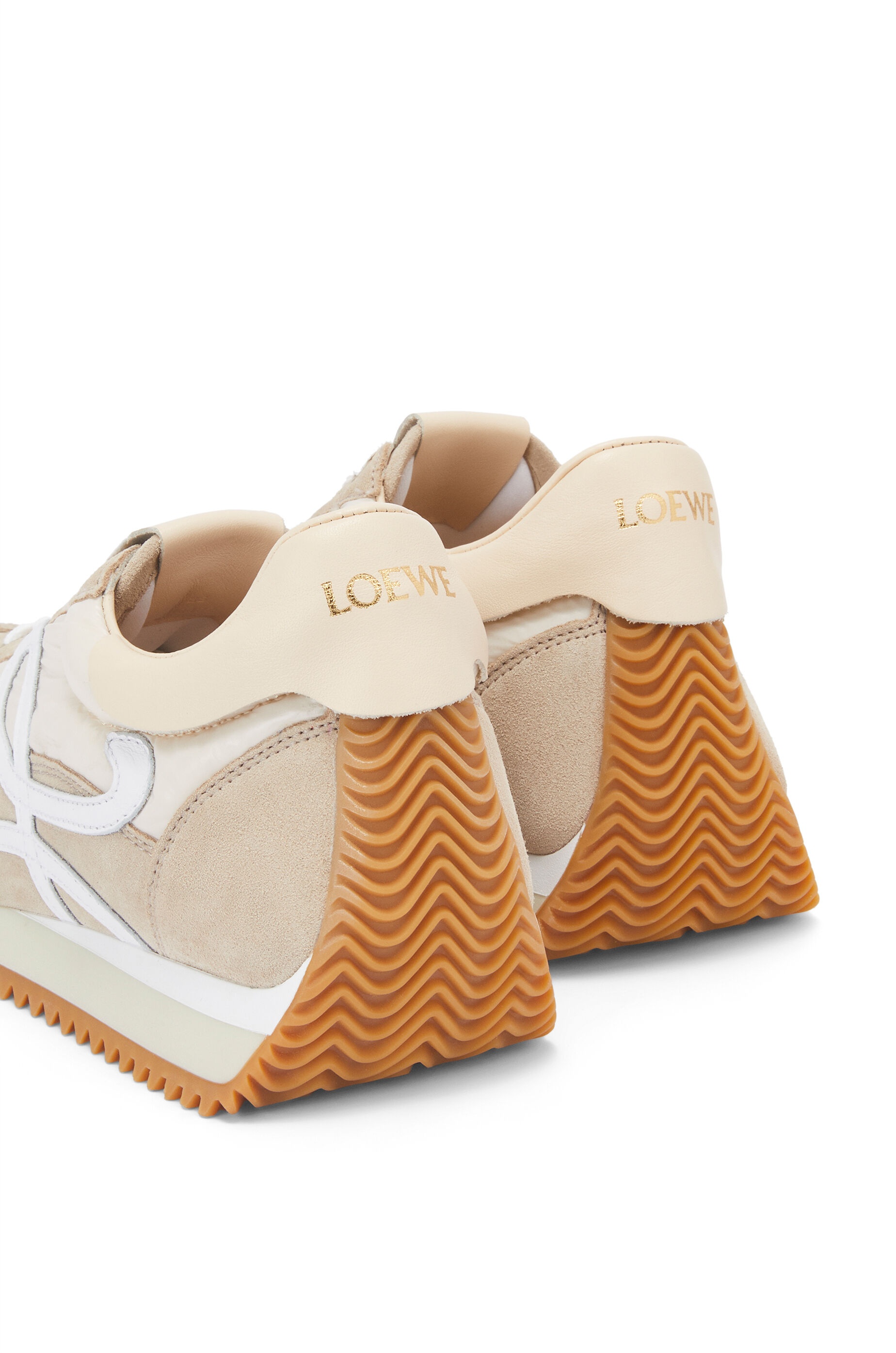 Padded flow runner in nylon and suede - 4