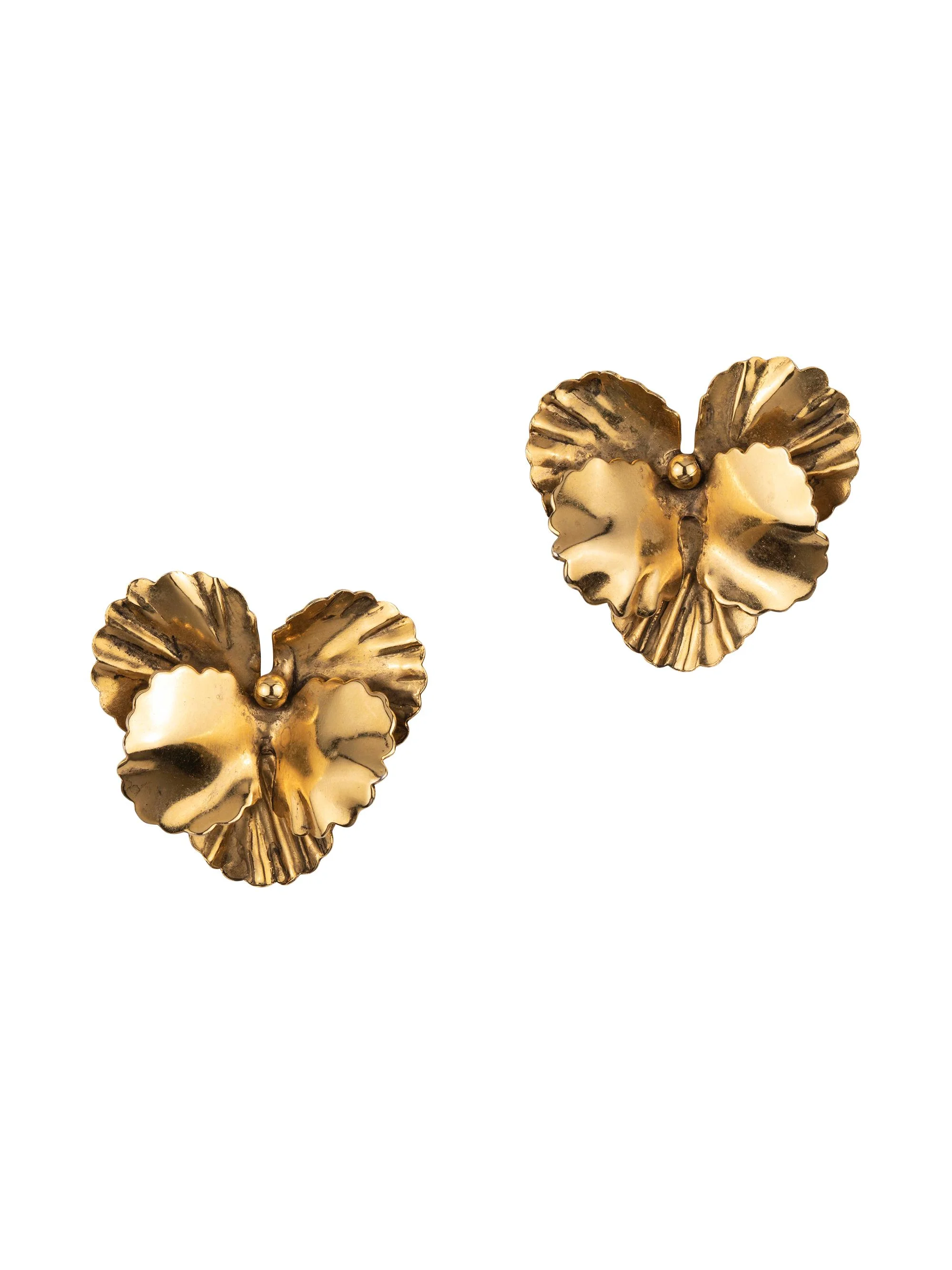 Women's Pansy 24K-Gold-Plated Stud Earrings - Gold - 1