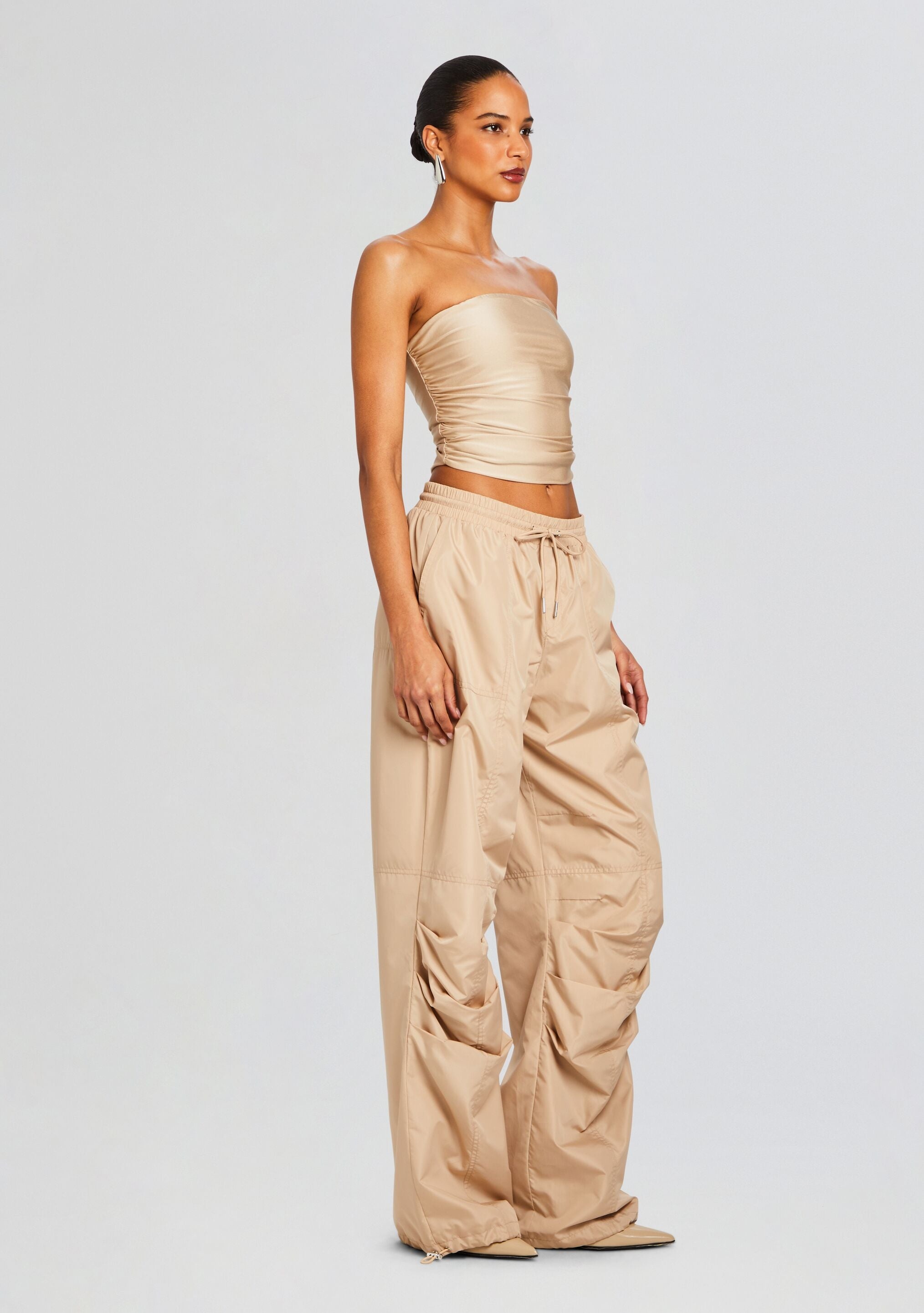 ADELIA RUCHED CARGO PANT - 3