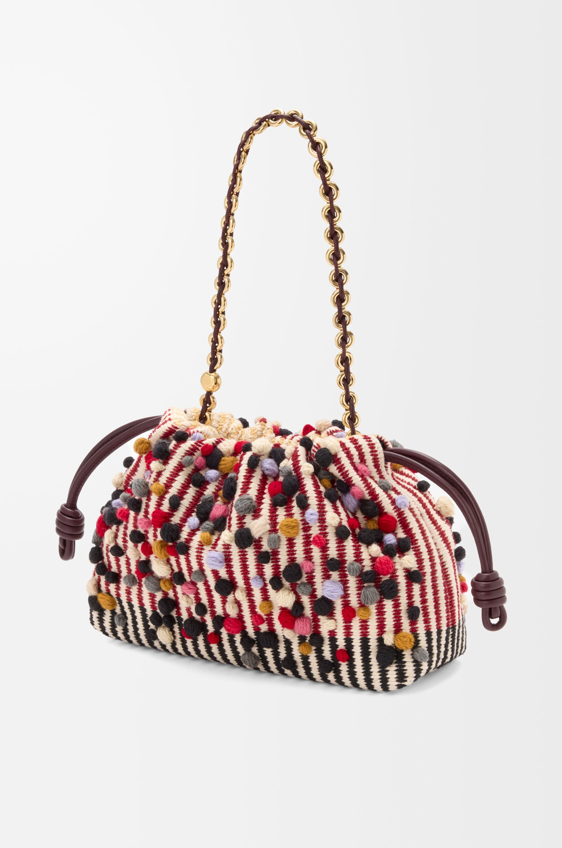 Medium Flamenco purse in embroidered textile - 5