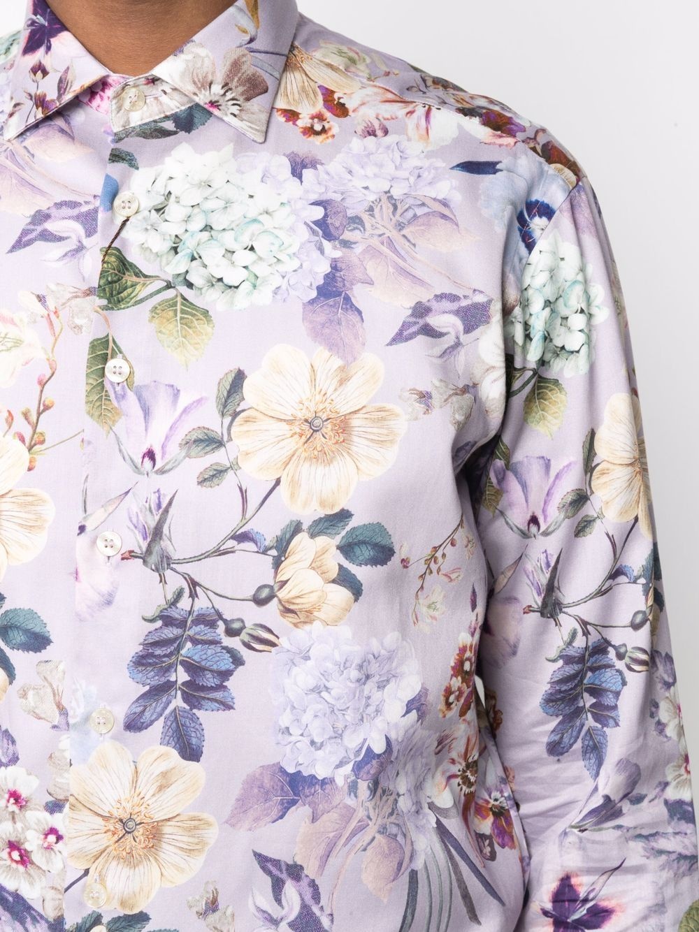 floral-print silk shirt - 5