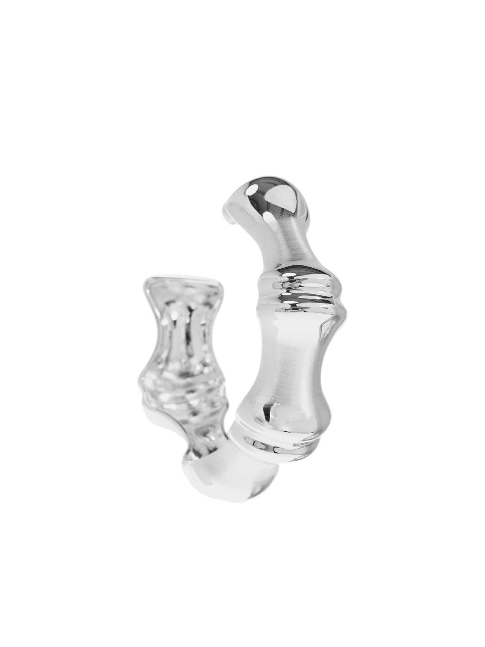 bamboo-shaped hoop earrings - 3