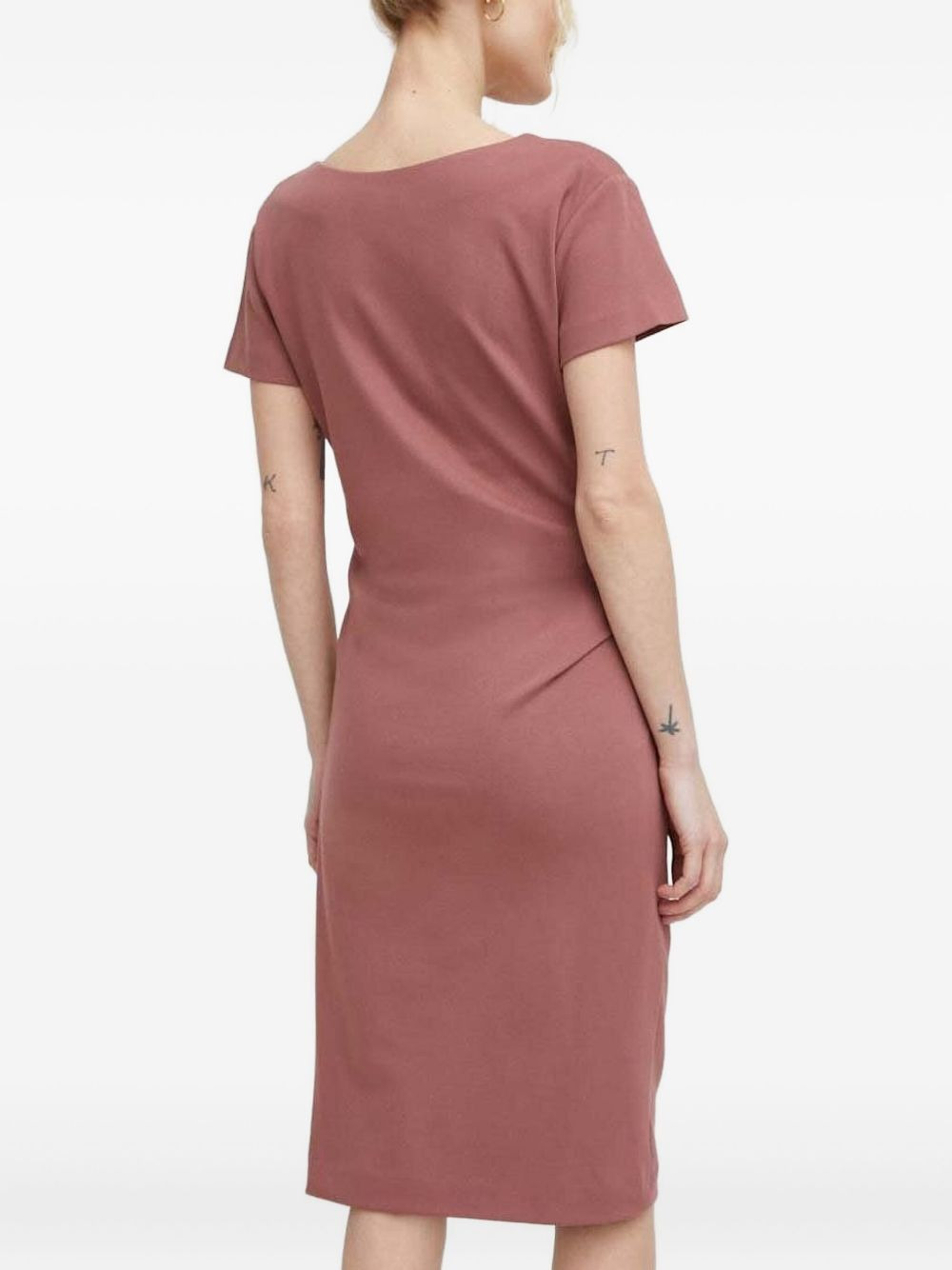 short-sleeve midi dress - 2