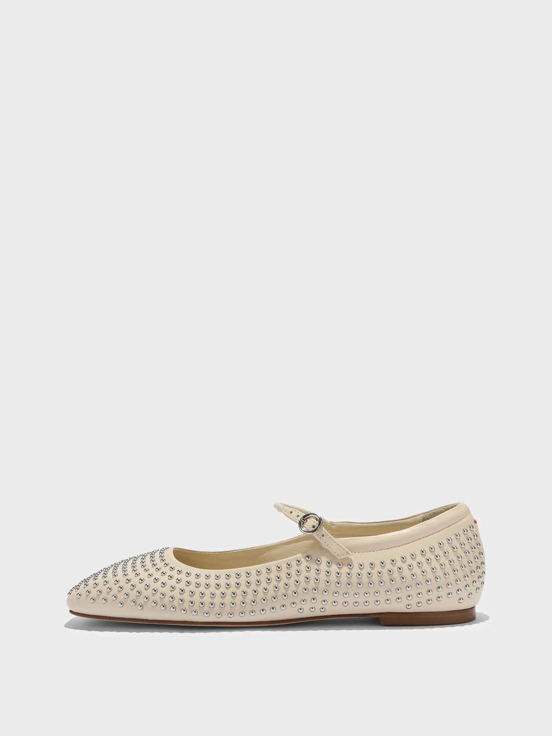 Uma Mini Studs Leather Flats - 1
