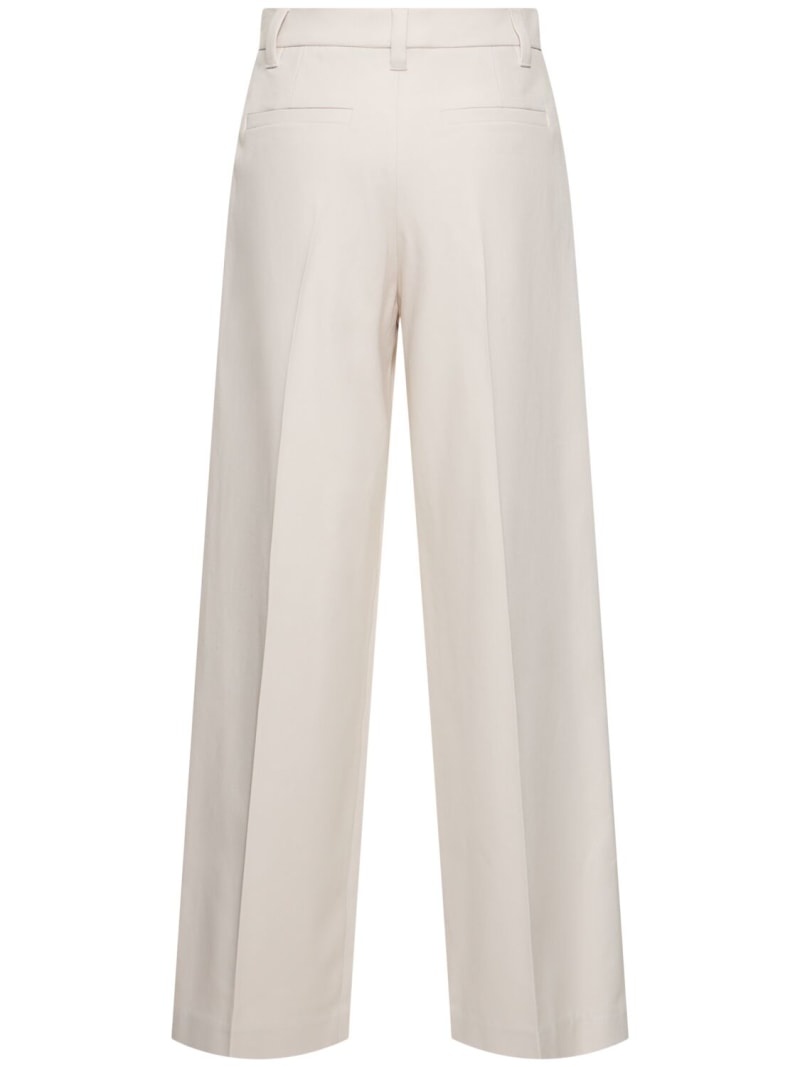 Stretch cotton straight pants - 3