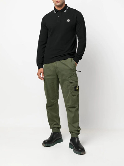 Stone Island Compass patch long-sleeved polo shirt outlook