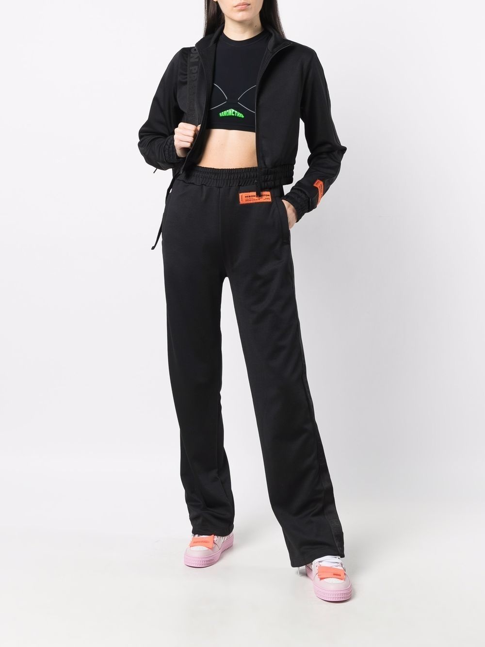 logo zip-up track jacket - 2