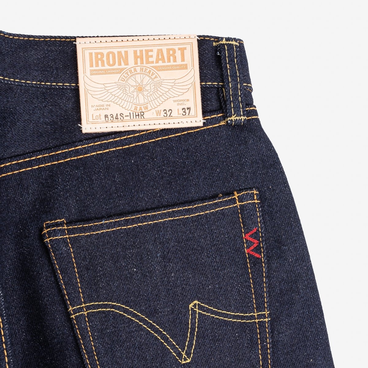 IH-634S-UHR 21/23oz Raw Selvedge Denim Straight Cut Jeans - Indigo - 7