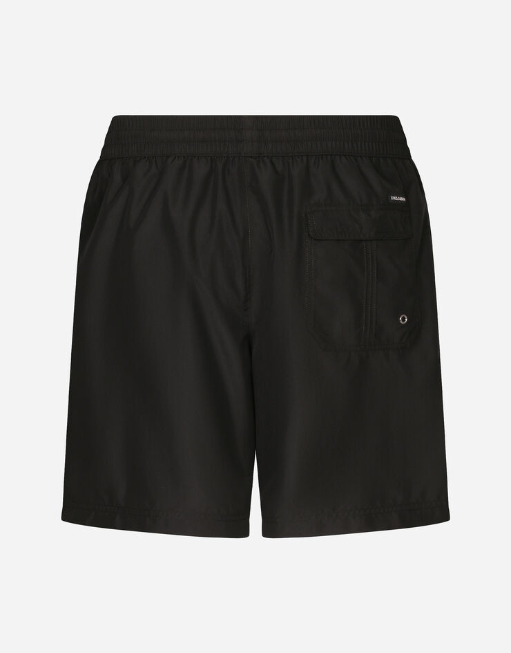 Mid-length swim shorts with top-stitching - 2