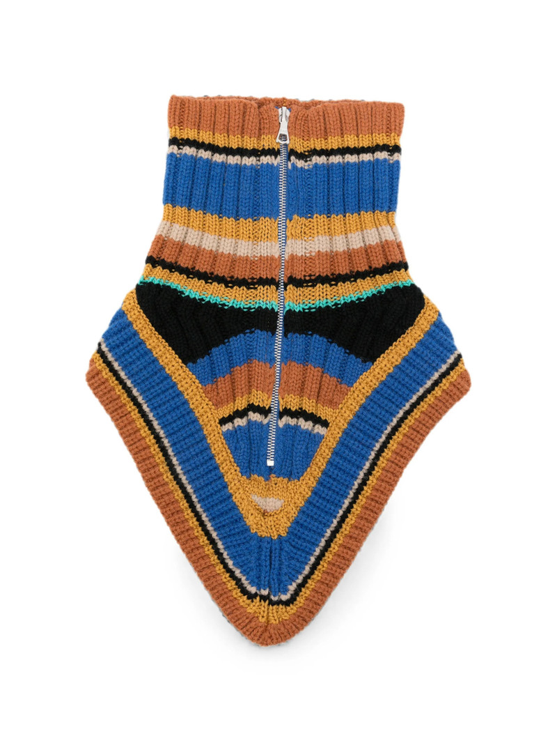 Dries Van Noten Striped Zip-up Scarf 1