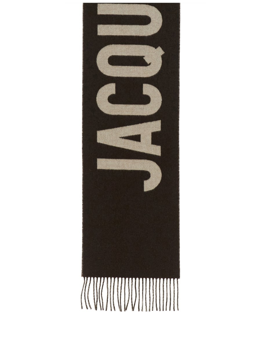 THE WOOL SCARF WITH LOGO - 2