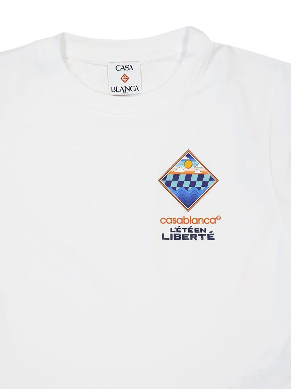 L'Été En Liberté printed short-sleeve cropped T-shirt - 3