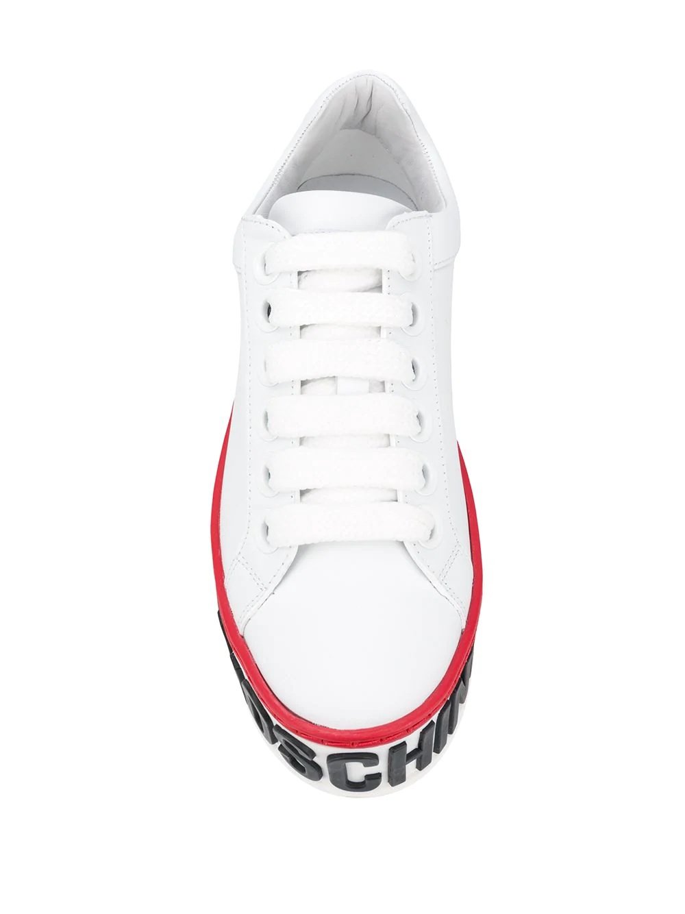 rubberised logo platform sneakers - 4