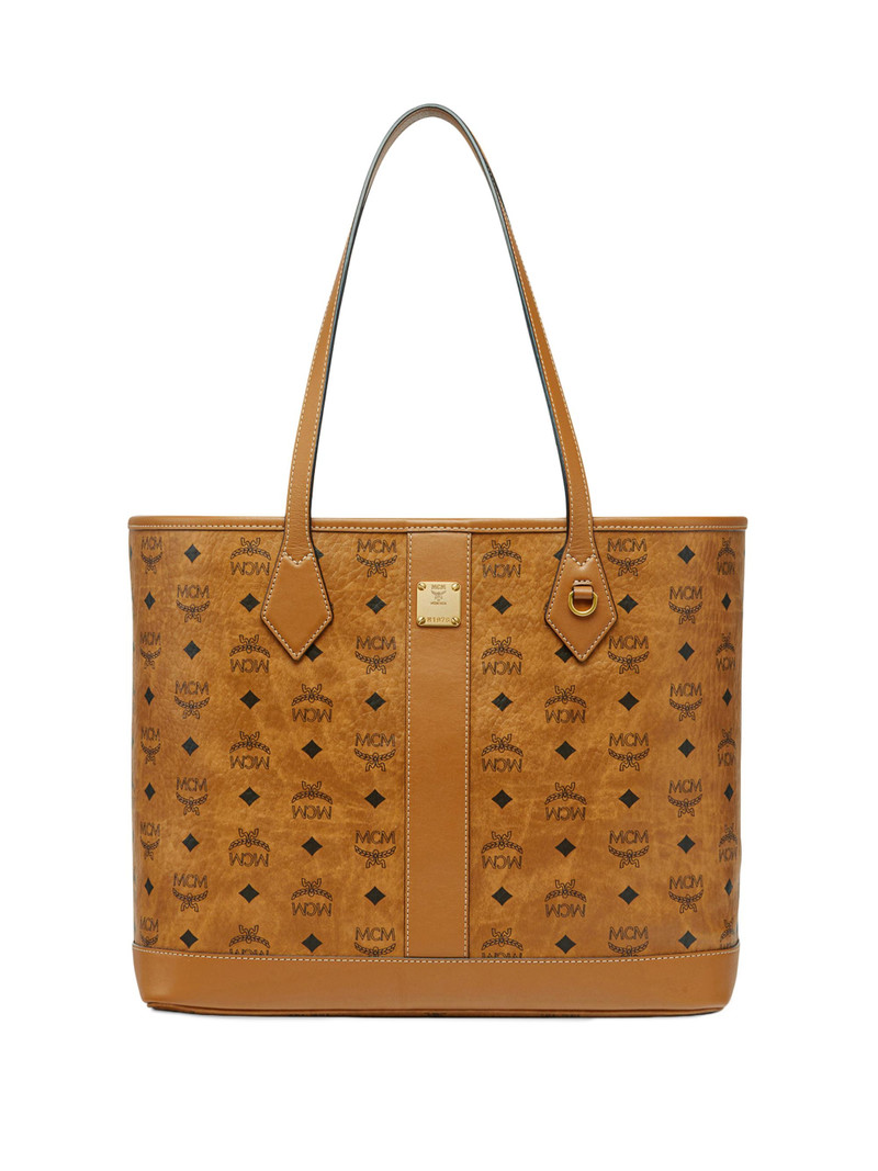 Women's Medium Liz Visetos Shopper Bag - Cognac 1