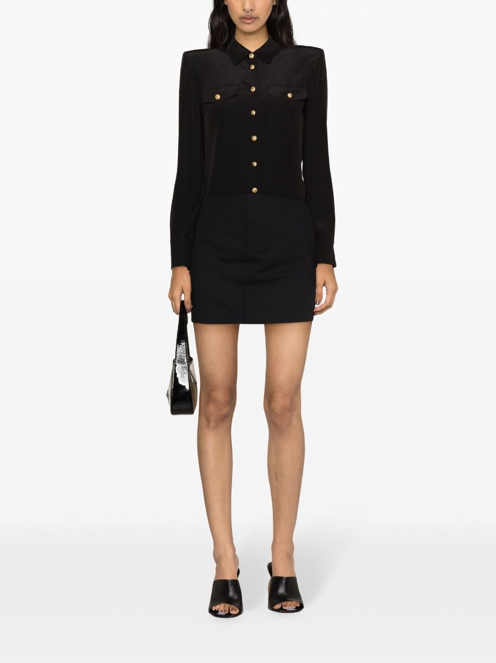 long-sleeve silk shirt - 2