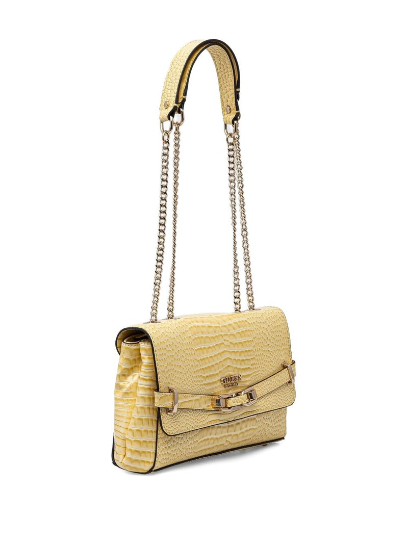 GUESS USA crocodile-effect satchel bag outlook