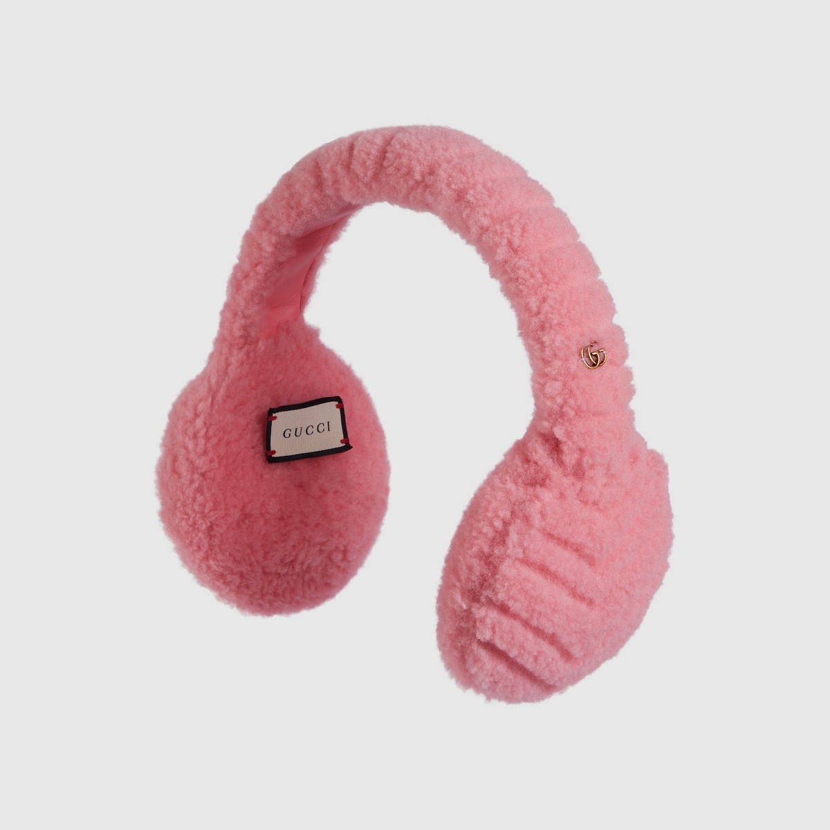 Shearling ear muffs with Double G - 3